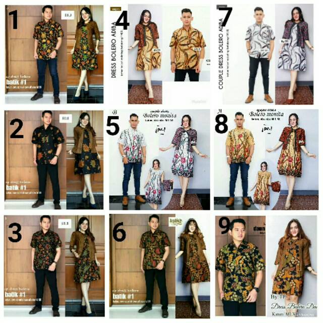 COUPLE DRESS BOLERO ILALANG,DRESS BOLERO BATIKA#1,DRESS BOLERO ADIBA TERMURAH