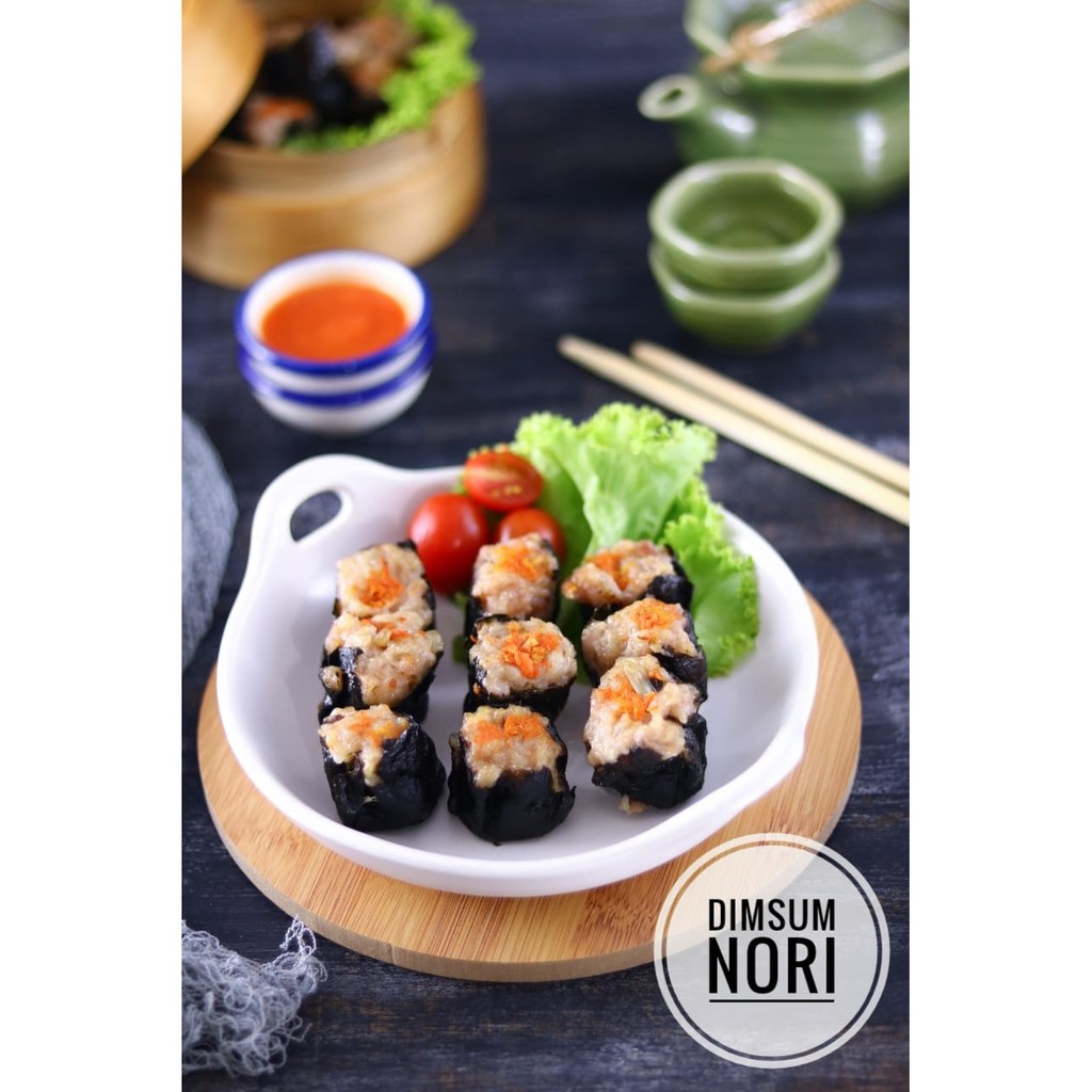 

Mame Dimsum ayam nori isi 10 lengkap dengan saus sambal