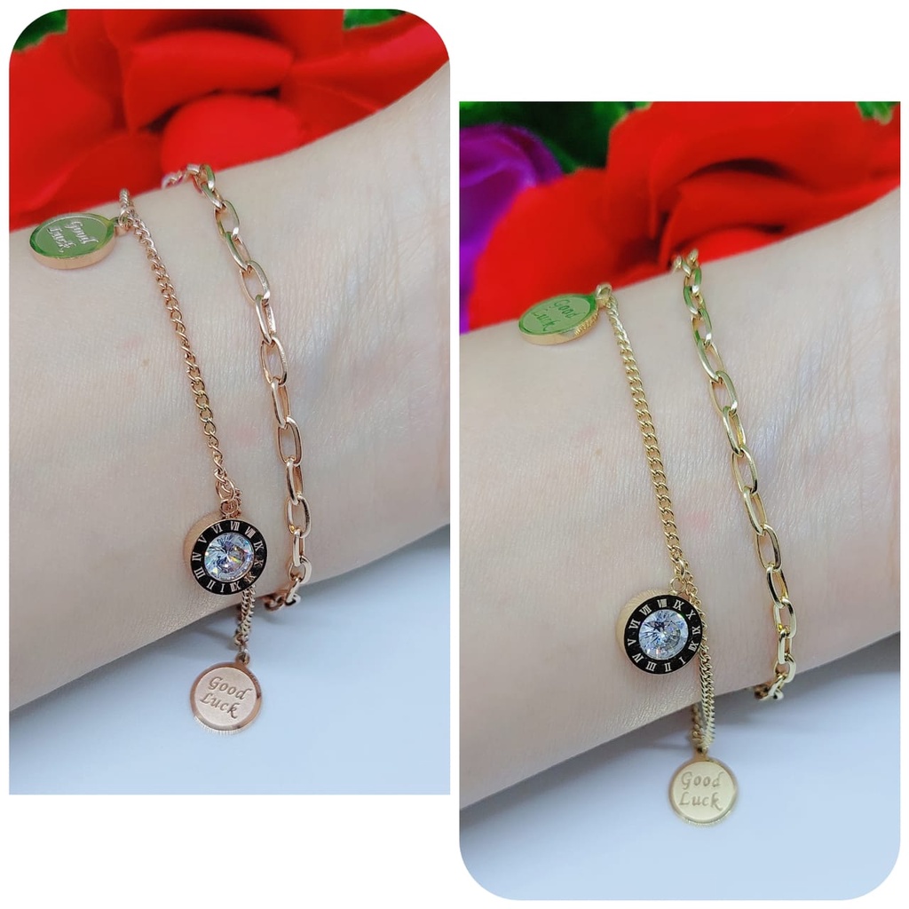 Gelang titanium permata fashion jewelyy 0308-0311