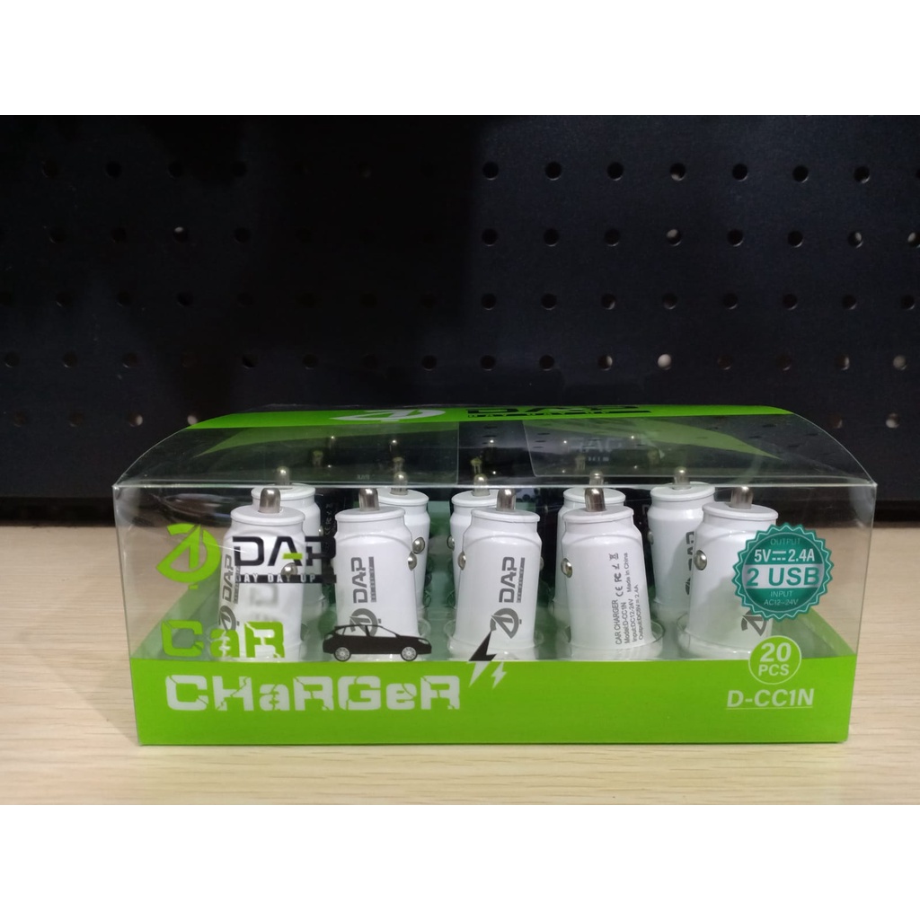 Charger Mobil Dual Port USB 2.4A DAP D-CC1N - ISI 20 - Car Charger