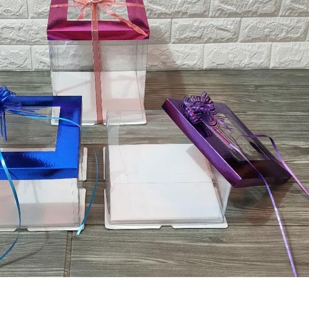 

♣ Kotak kue tart lubang mika, lapis legit, gift box, seserahan, sangjit, (1PACK ISI 2PCS) ➦