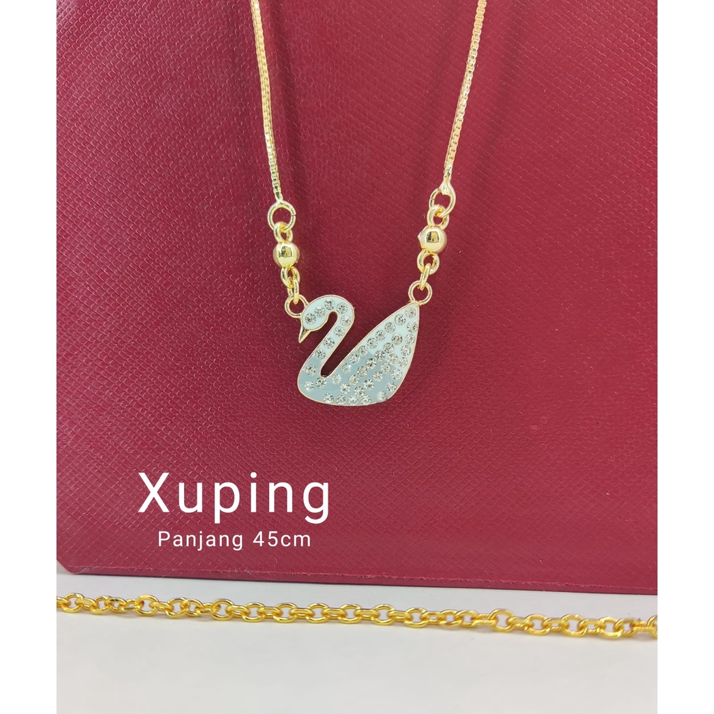 Kalung Koye Xuping Angsa Putih Lapis Mas 24k