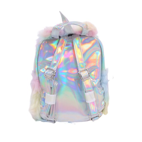 AK Ransel Bulu Unicorn Moe Fluffy Rainbow Backpack Import Korea Lembut Ransel Anak Lucu Muat Laptop Bisa COD