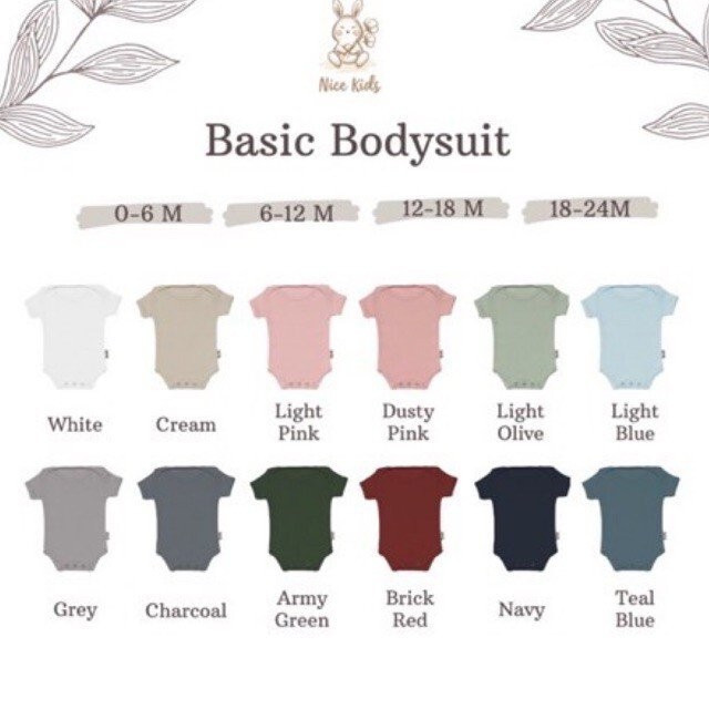 Nice Kids Basic Bodysuit V-1