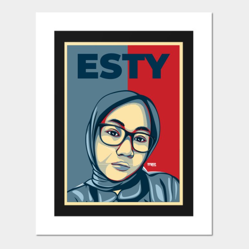 Jasa Edit Foto Vektor Hope Style | Vektor Wajah | Foto Kartun