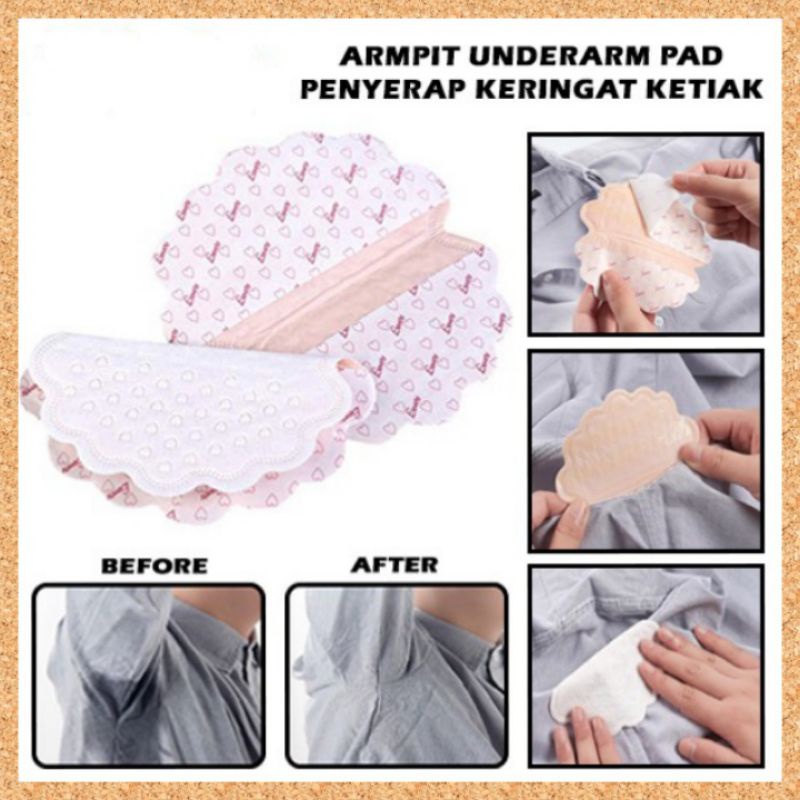 Armpit Underam Pad Penyerap Keringat Anti Ketiak Basah Anti Burket Penyerap Bau Ketek