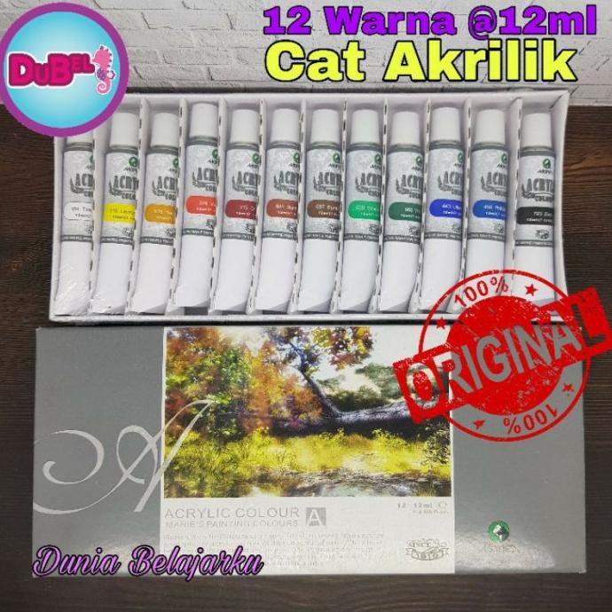 

BAYAR DITEMPAT Cat Acrylic / Cat Akrilik Maries 12 Warna 1 SET / ORIGINAL / BELI 3 LE/CAT AKRILIK SET/CAT AKRILIK SET 24 WARNA/CAT AKRILIK PASTEL/CAT AIR/CAT AIR LUKIS SET/CAT AIR GIOTTO/KUAS LUKIS 1 SET/KUAS LUKIS KECIL/KUAS LUKIS LENGKAP/KANVAS