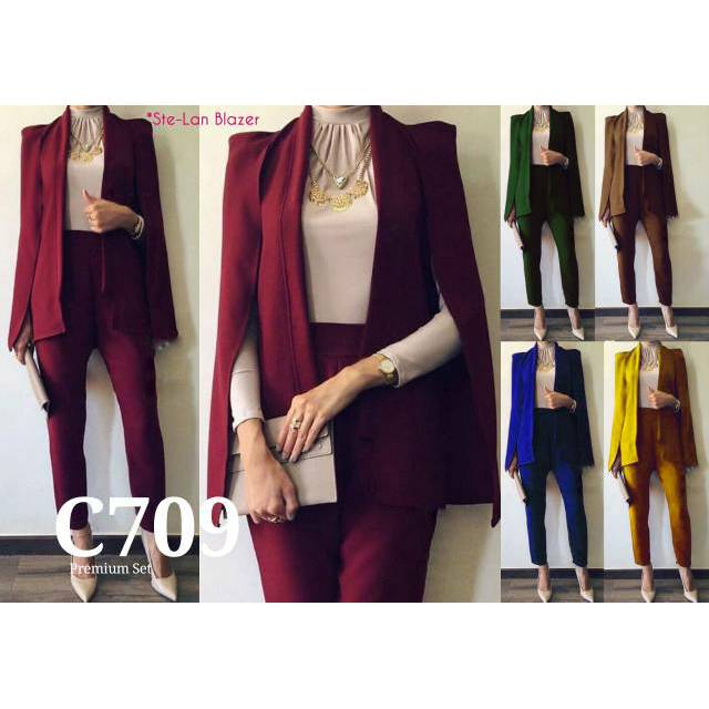 Setelan( BLAZER + CELANA ) LUXURY PREMIUM 709  setelan C709 blazer  709 setelan 709