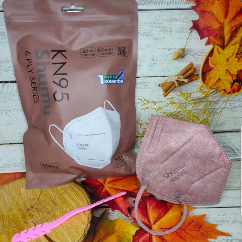 MASKER KN95 SHUMU 6 Ply - SHRIMP PINK