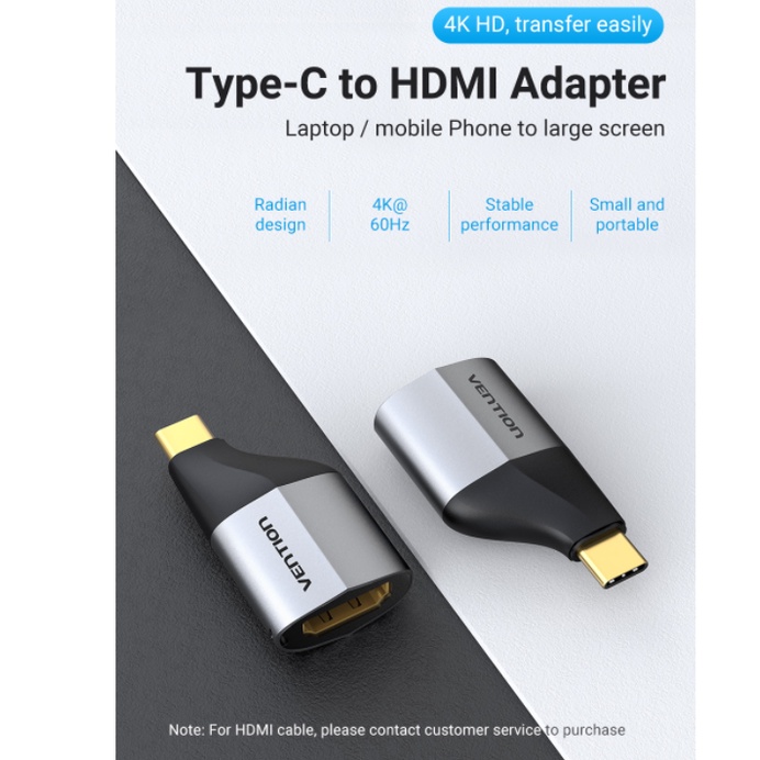 Vention Adapter USB 3.2 Type C to HDMI Thunderbolt 3.0 HDTV 4K