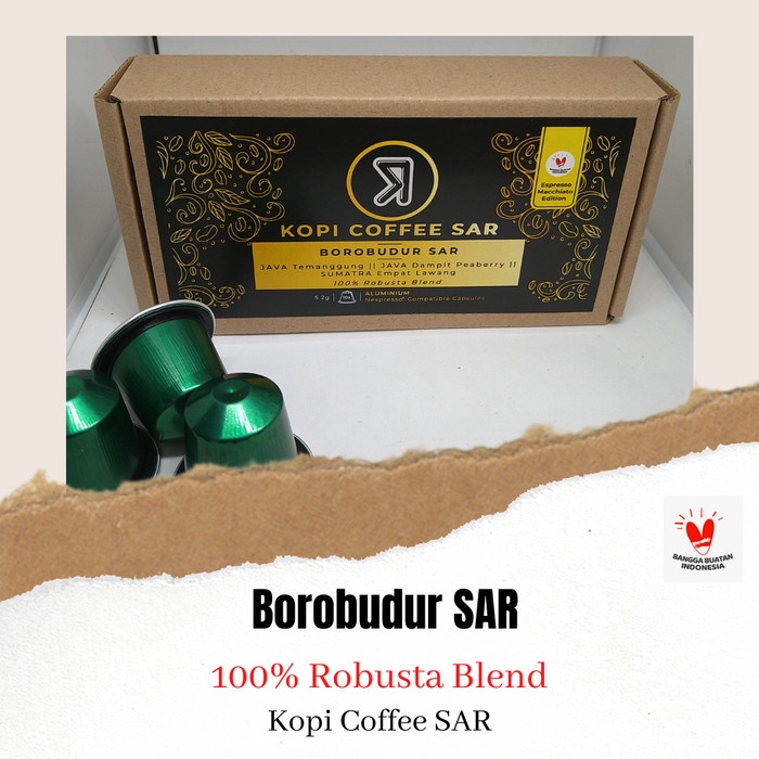 

vd201r Nespresso® Compatible Coffee Capsules - Borobudur Sar Kopi Kapsul Kcs Ds20X11