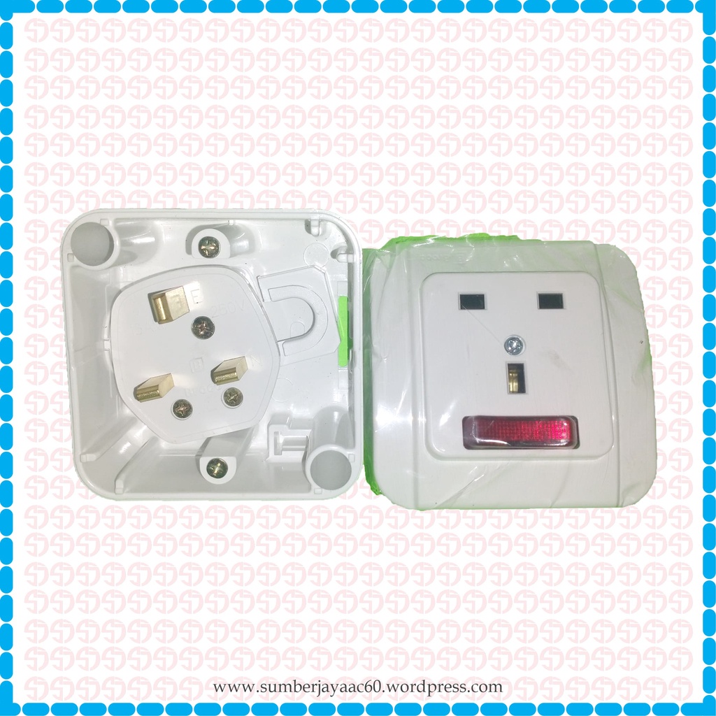 Steker AC kaki 3 Broco/ Stop Kontak AC