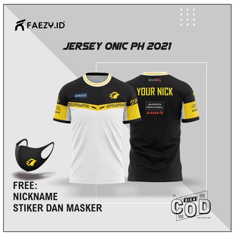 Jersey Onic PH M3 Terbaru 2021 Free Nickname + Masker + Sticker