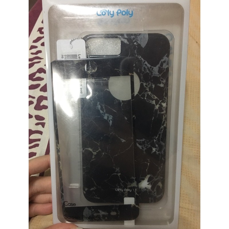 Loly Poly Iphone 6s/6s plus Case + tempered Glass