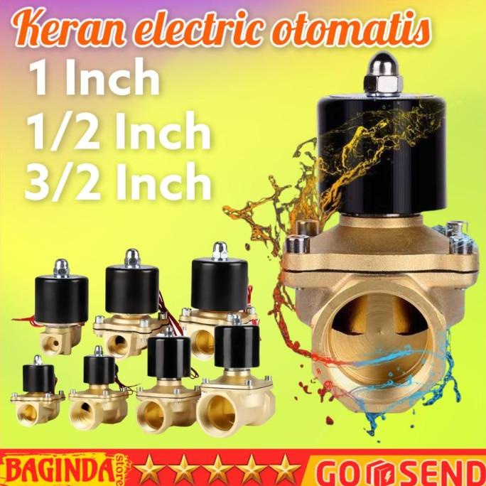 Solenoid valve elektrik kuningan keran air otomatis 220V tahan karat