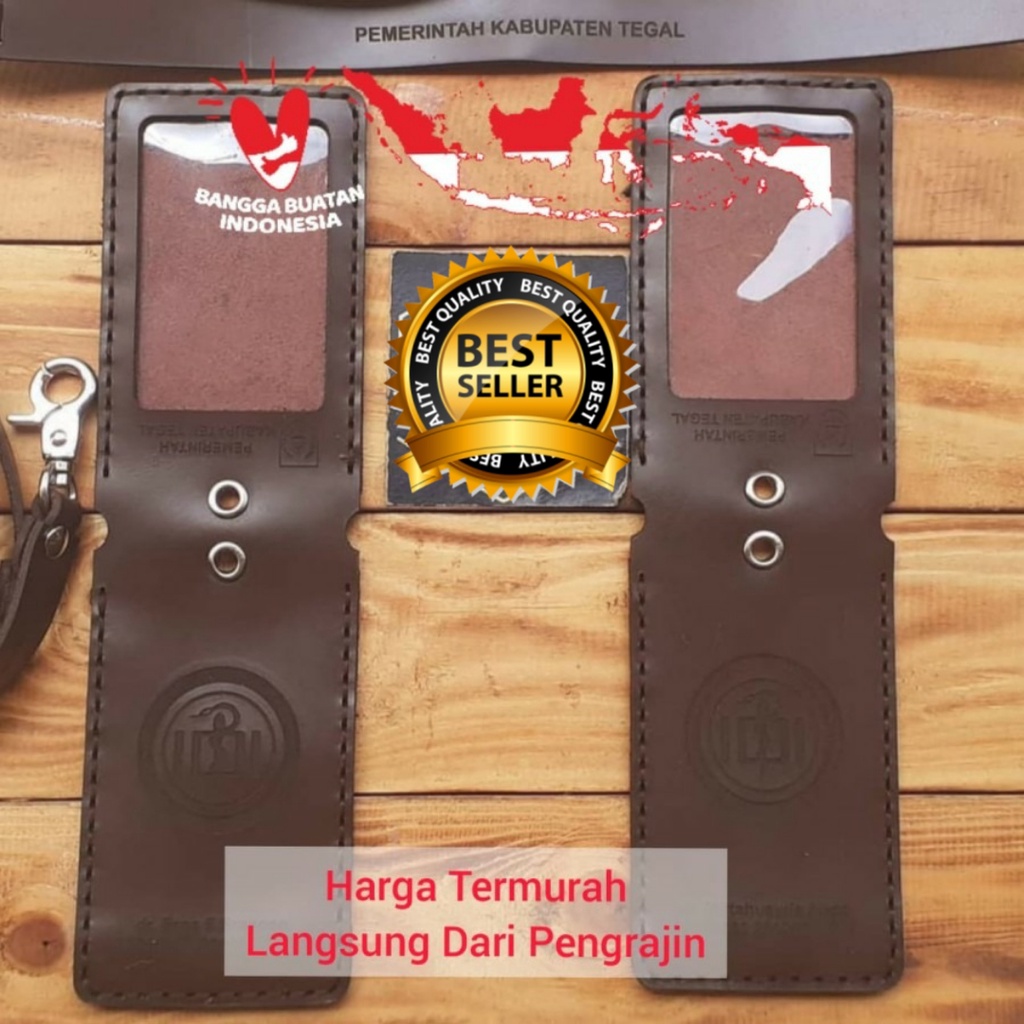 

Name Tag Holder Kulit Asli - Id Card Holder Kulit Sapi Asli