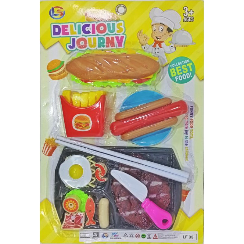 MAINAN MASAKAN FAST FOOD BURGER HOTDOG SET