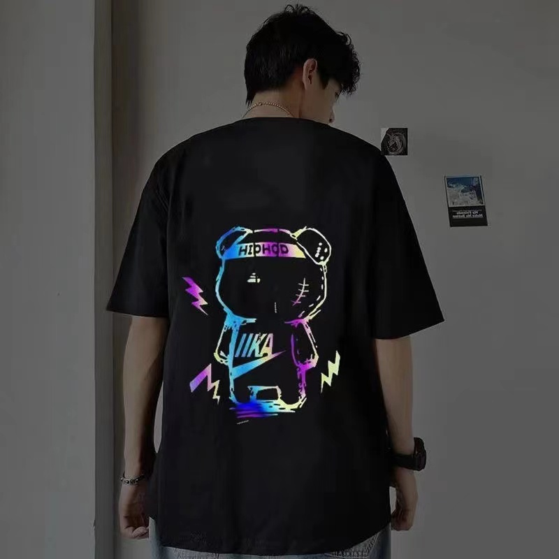 kaos murah kaos putih pria anime korean style round neck short t shirt pria loose korea kaos couple