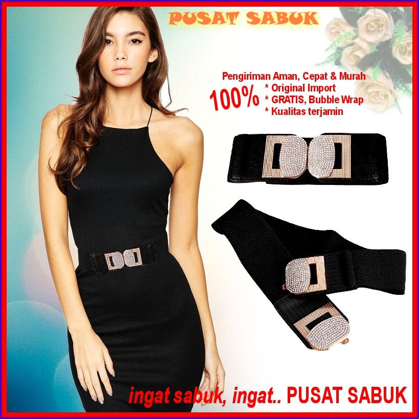 Belt Sabuk Wanita Obi Karet Ikat Pinggang Fashion Gesper Cewek Korea Oby Women Besar Cantik kekinian