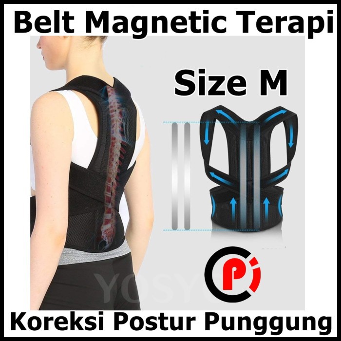 Belt Magnetic Terapi Koreksi Postur Punggung Size M Tipe Y11002