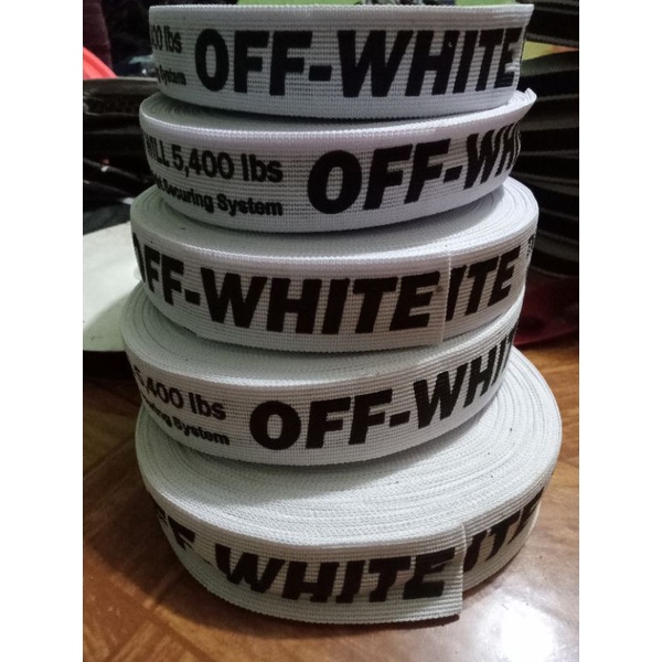 pita off white lebar 2,5 cm tali tas celana dekorasi dll