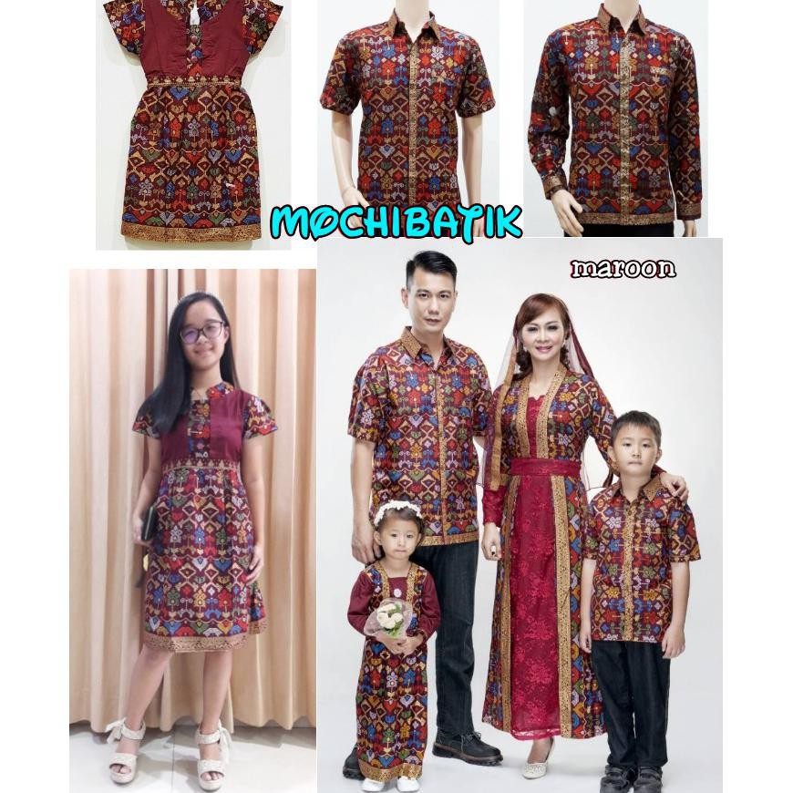 Termurah Sarimbit Batik Keluarga/Family Gamis Terusan Muslim Krisdayanti (Kd) Prodo Batik Modern