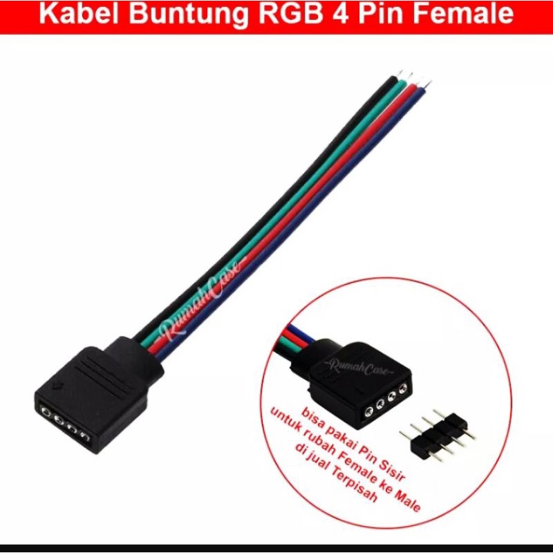 4 pin RGB konektor + KABEL