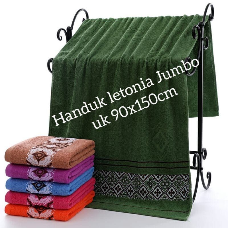 Medan Termurah 001 Sangat meresap Size JUMBO 90x150 Handuk mandi dewasa by LETONIA