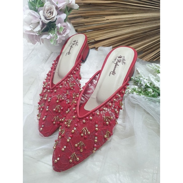 sepatu Marrisa merah tinggi 3cm