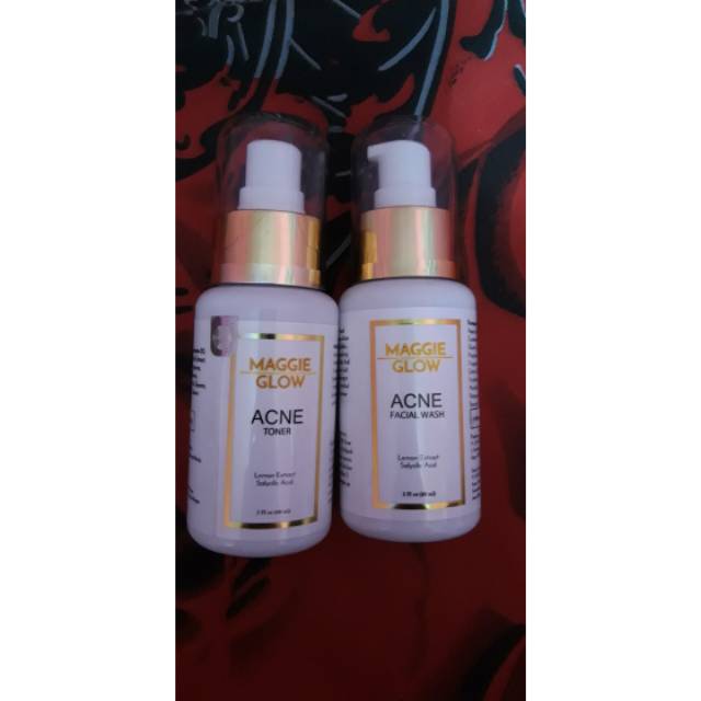 preloved maggie glow acne toner & acne facial wash