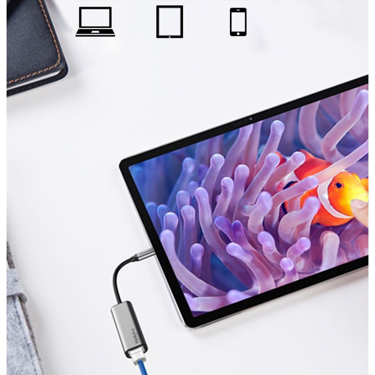 Lenovo Thinkplus USB Type C to LAN RJ45 Ethernet Adapter 1000Mbps Original Terbaru