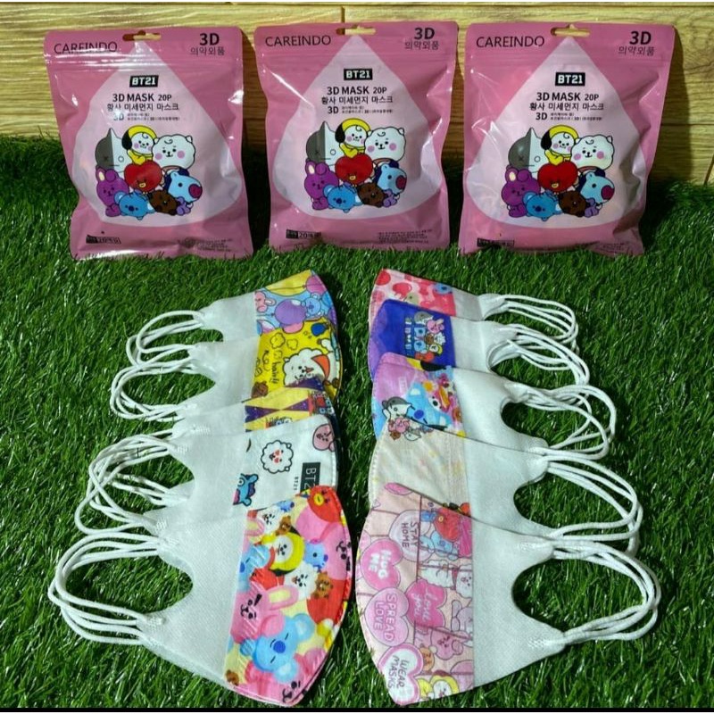 Masker Duckbill Anak BTS BT21 Mask
