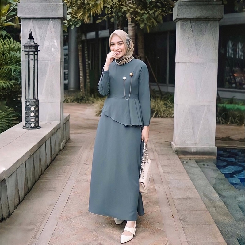 Dress gamis murah gamis hijab longdress peplum muslimah gamis pesta dress hijab tunik big size jumbo