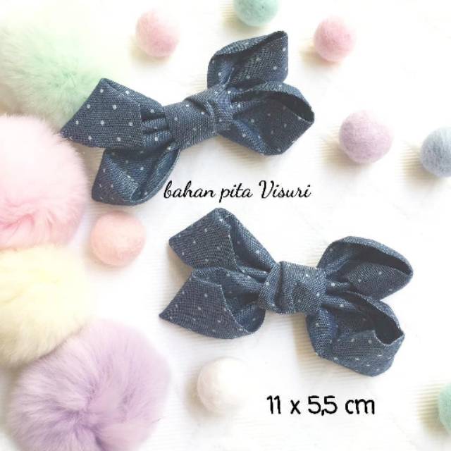 Bow Kaku Jeans Dottie Besar