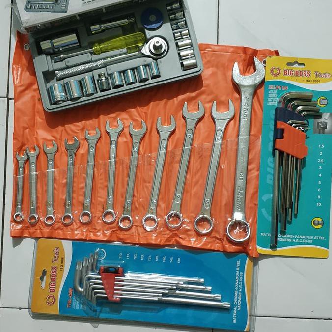 Tool Set Bengkel - Kunci Perkakas Motor - Kunci Paket 4 Set Murah