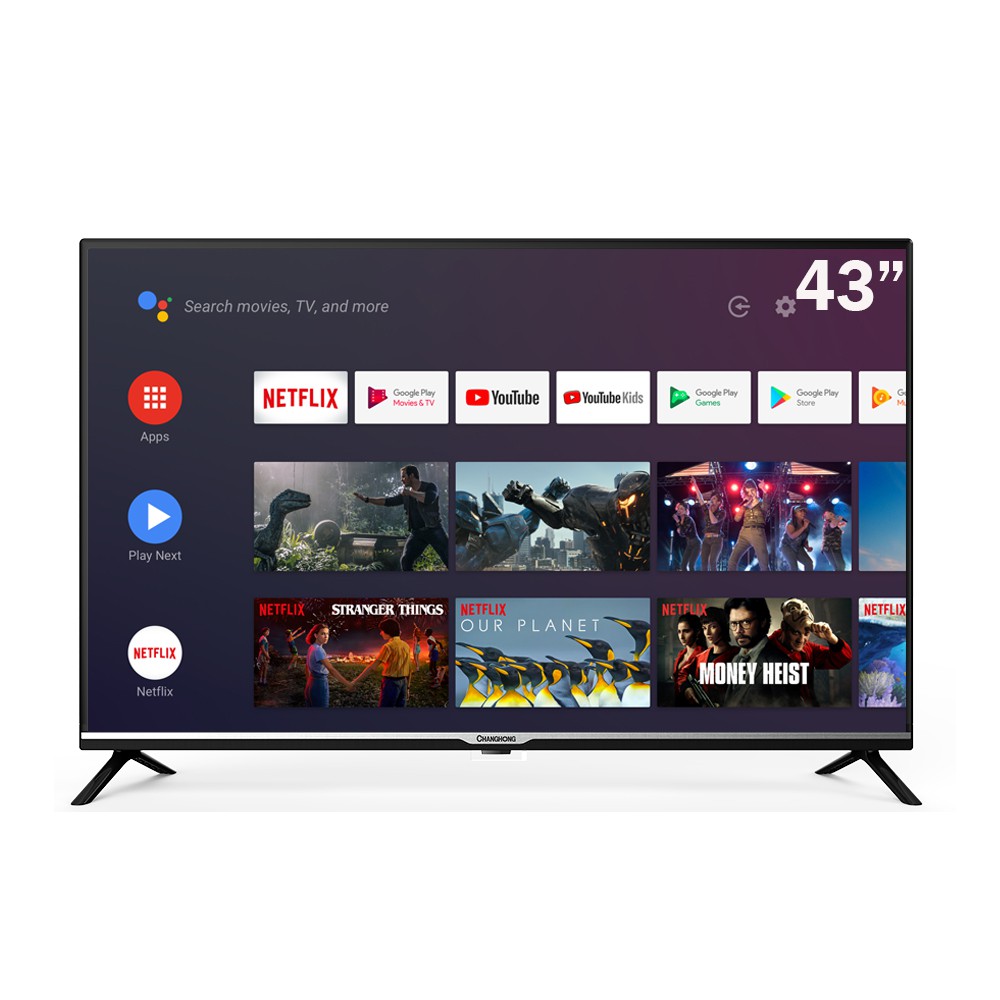 Changhong 43 Inch Android 9 0 Smart Tv Netflix Led Tv Google Certified Digital Tv Fhd Led Tv L43h4 Shopee Indonesia