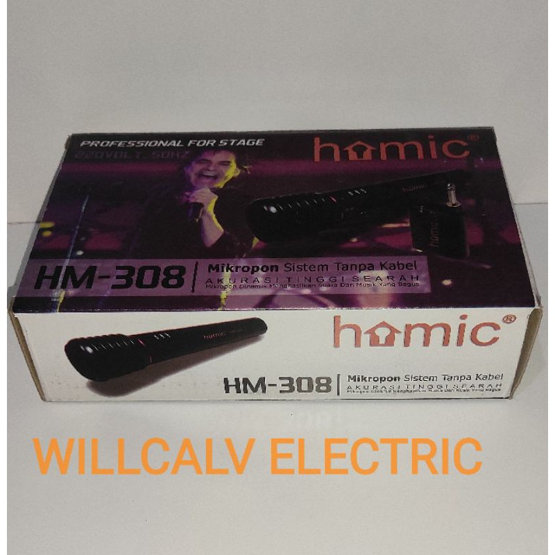 MIC HOMIC HM-308 , MIC WIRELESS 1 MIC HOMIC HM 308