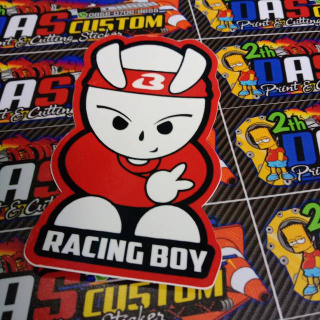 Sticker printing RACING BOY minim pembelian produk harus 20rb