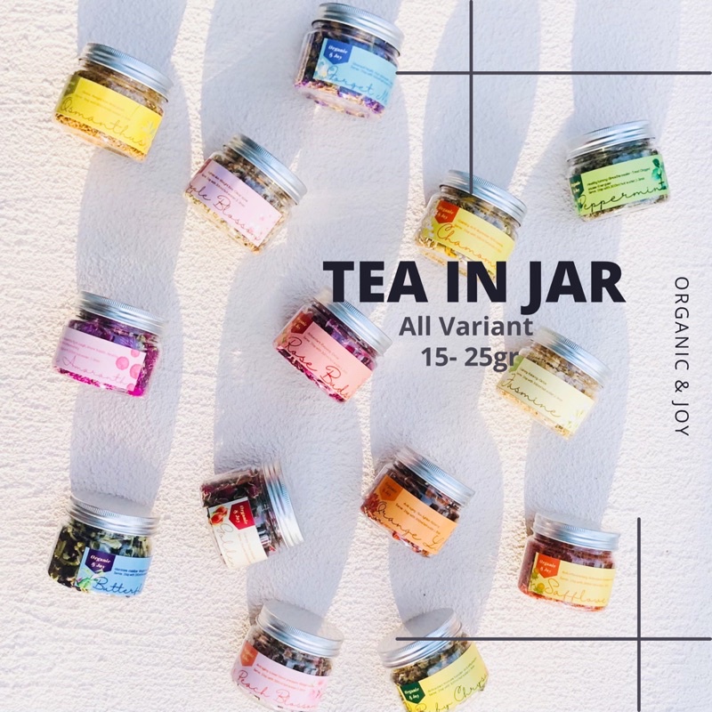 Organic&amp;Joy• Tea in Jar/ Teh Bunga kemasan toples All Variant