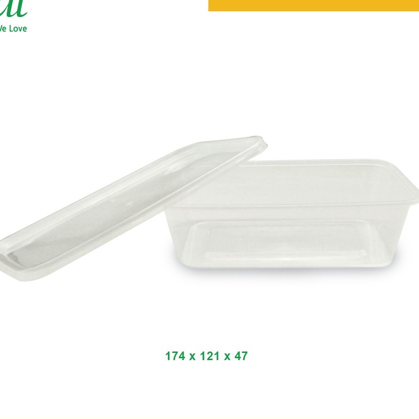 Thinwall Persegi - 650 ml ( Kotak Makan ) bisa microwave
