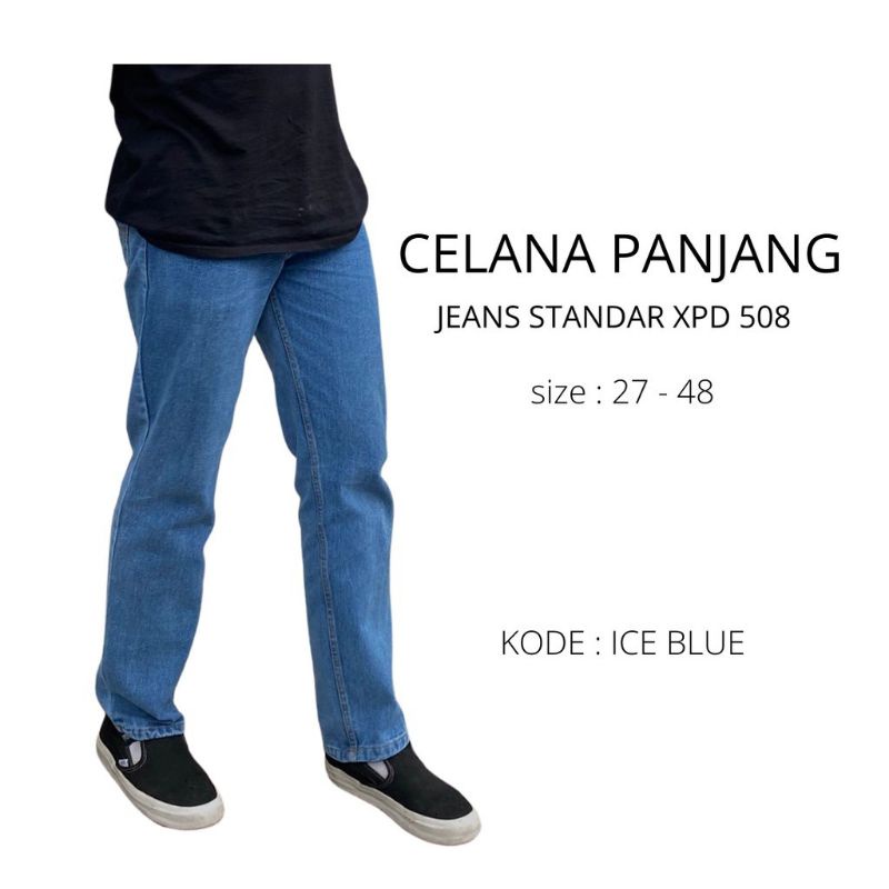 Celana Jeans Panjang Standar Pria Dewasa Jens Reguler Cowok Original By XPD