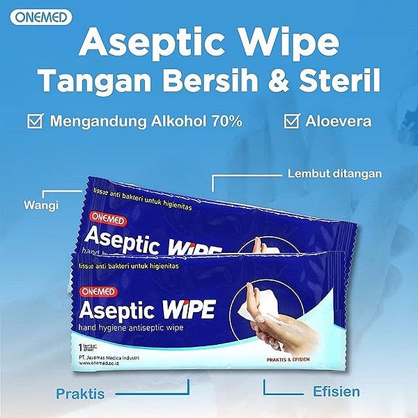 Tissu Steril Aseptic Wipe Sebagai Lap Pembersih Tangan Tanpa Bilas