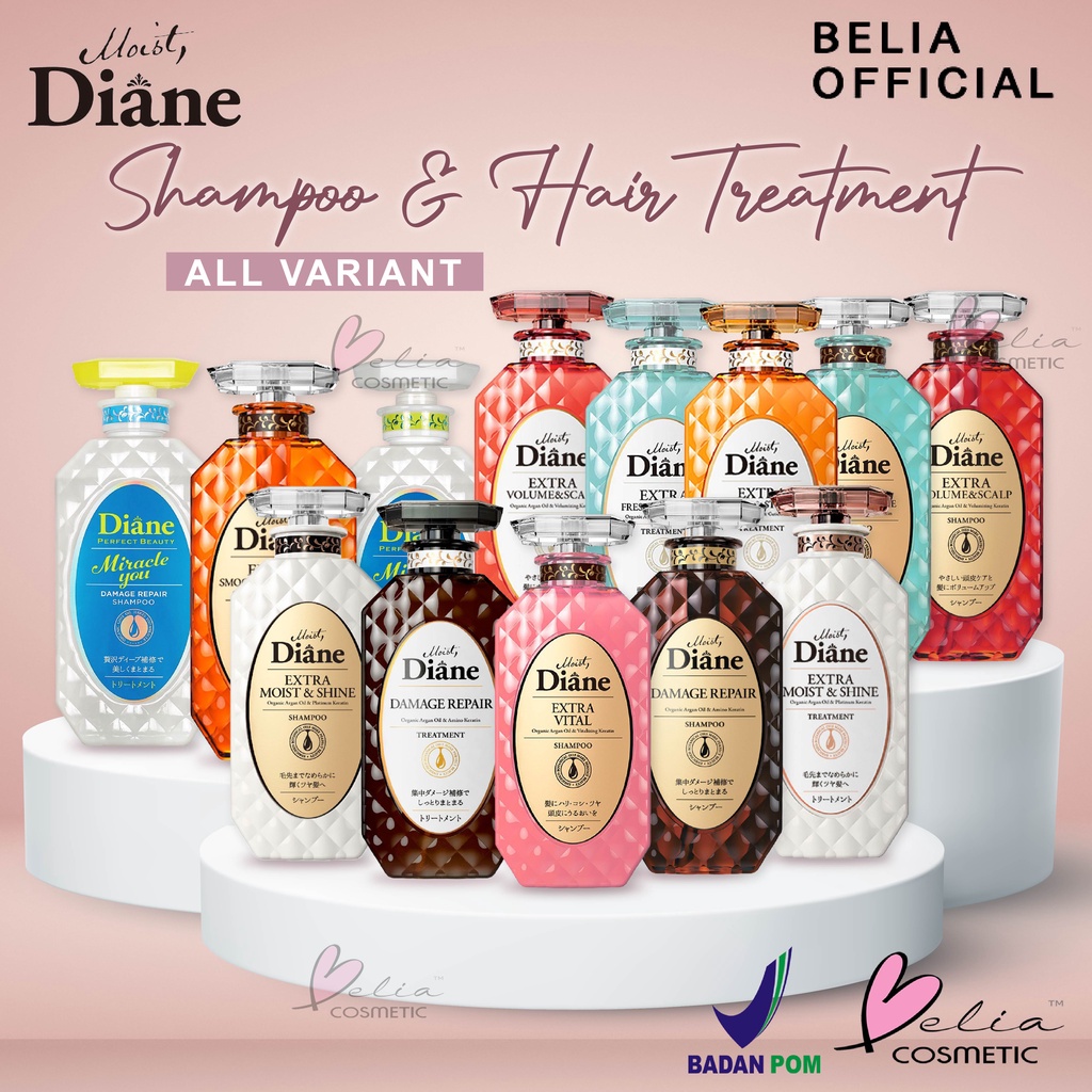 ❤ BELIA ❤ Moist Diane Shampoo and Hair Treatment 450ML (Made in Japan)