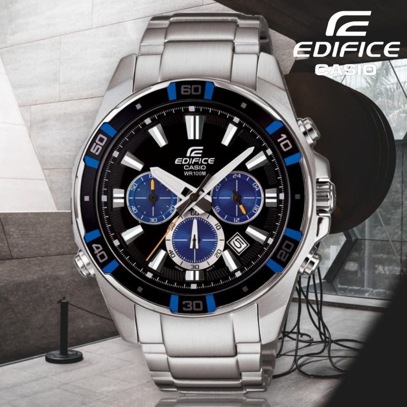 Jam Tangan Pria Merk Casio Edifice Type Efr-534 Original Bm Free Box
