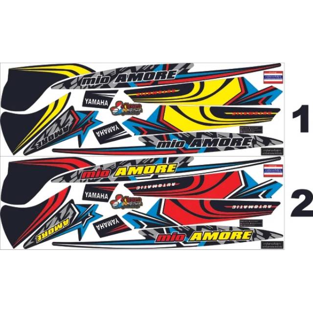 Mio sporty smile variasi custom amore Thailand style stiker mio lama striping mio sporty Thailand