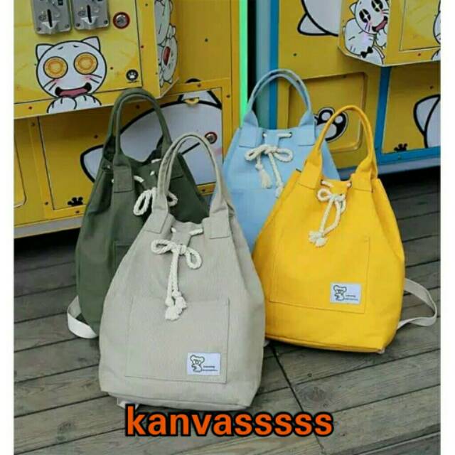 Backpack serut tote tas ransel multifungsi mewah harga murah