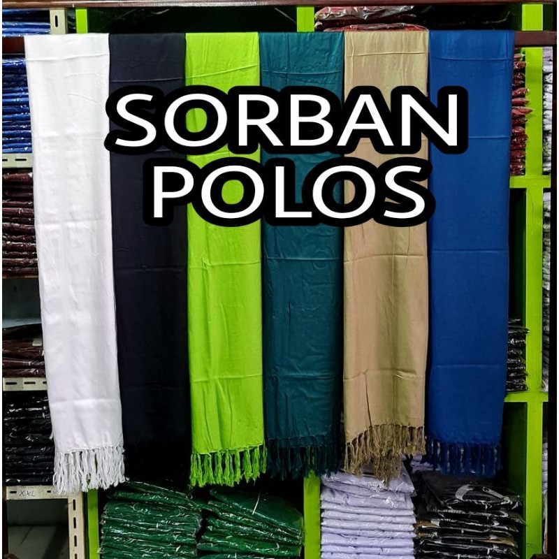 Sorban Polos Rida Solo Rayon Santung Adem Dan Lembut Panjang Ukuran 180x120 cm