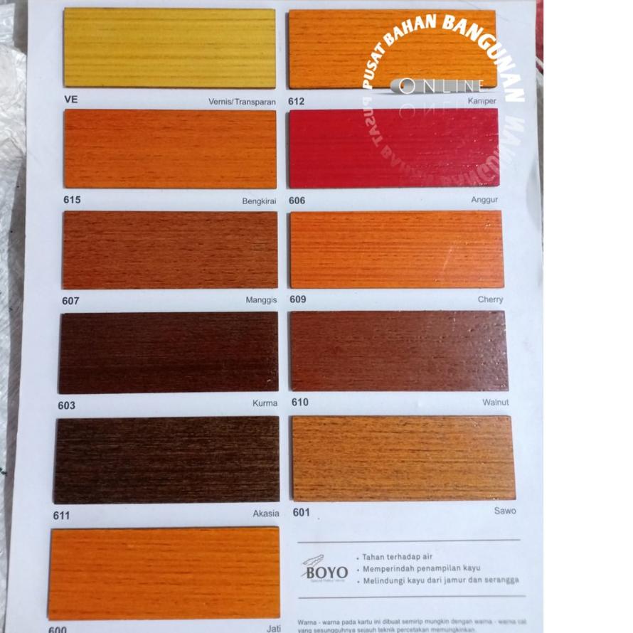 Baru Avian Boyo Cat Politur plitur warna, cat vernis 1 ltr warna ~