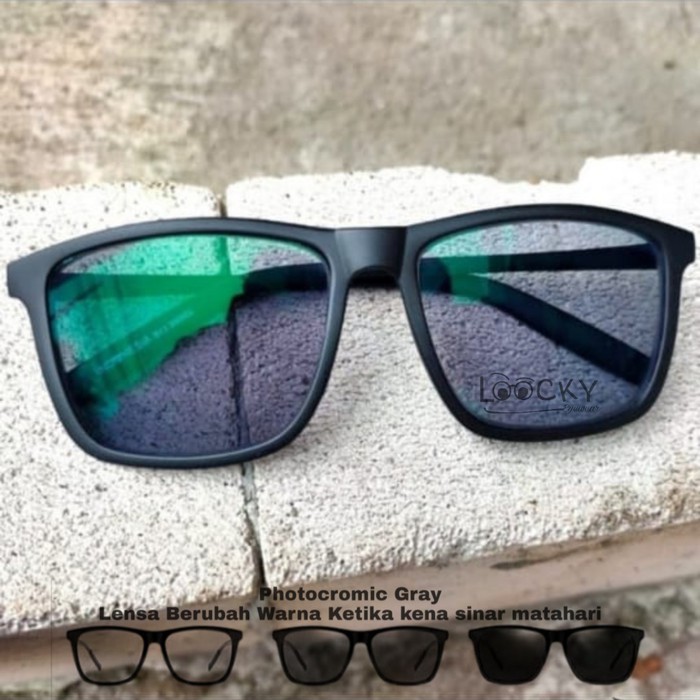Order Langsung Kacamata (Frame+Lensa) Photocromic Gray OK5272 Limited