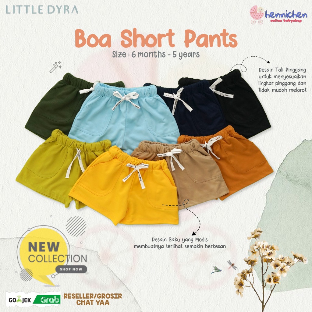 LITTLEDYRA BOA PANTS CELANA ANAK CELANA PENDEK ANAK UNISEX 6 BULAN - 5 TAHUN